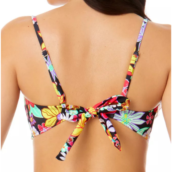 SALT COVE JUNIORS SZ LARGE BIKINI TOP PENNY LANE SMOCKED CONVERTIBLE MULTI NEW! - Picture 3 of 13